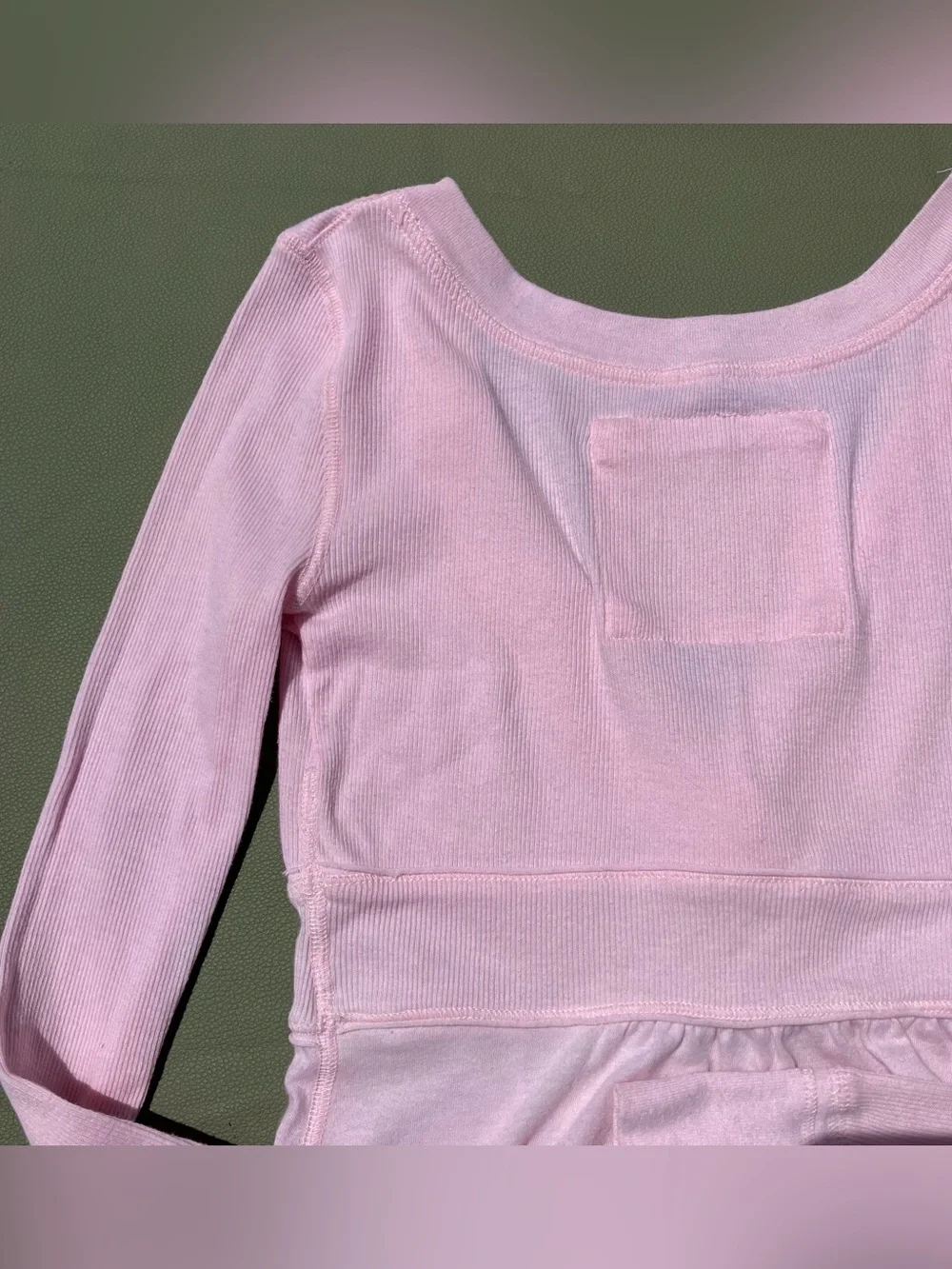 y2k Vintage Abercrombie & Fitch Light Pink Long Sleeve Babydoll Bella Swan Top S - Picture 7 of 13